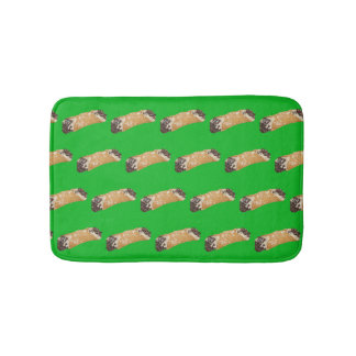 Cannoli (Green Background) Bath Mat