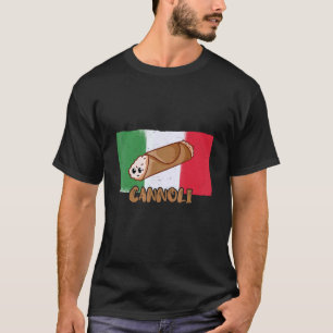 Cannoli Ricotta Italian Flag Sicily Italy Pastry F T-Shirt