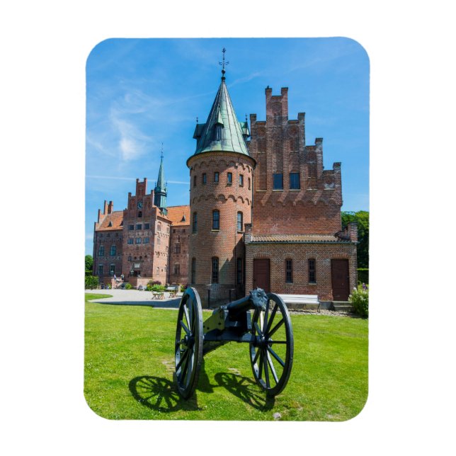 Cannon At Castle Egeskov Magnet (Vertical)