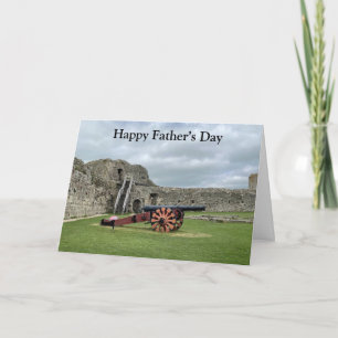 Cannon at Pevensy Castle Editable Father’s Day Car Card