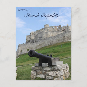 Cannon at Spis Castle Slovak Republic Postcard