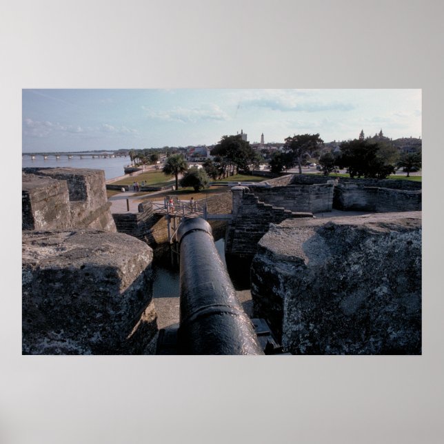 Cannon atop Castillo de San Marcos Poster (Front)