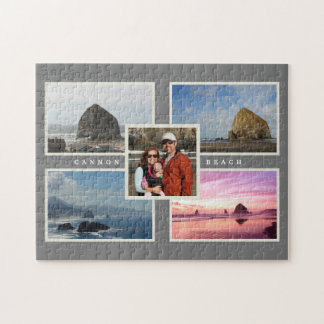 Cannon Beach Custom Family Photo Oregon Jigsaw Puz Jigsaw Puzzle