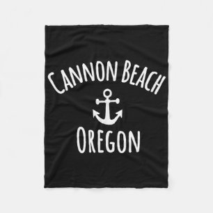 Cannon Beach Oregon Boating Sailing Coastal Boat A Fleece Blanket
