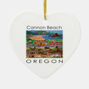 Cannon Beach ~ Oregon Ceramic Tree Decoration