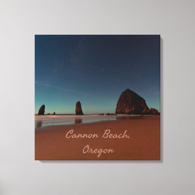Cannon Beach Oregon Haystack Rock Canvas Print (Front)