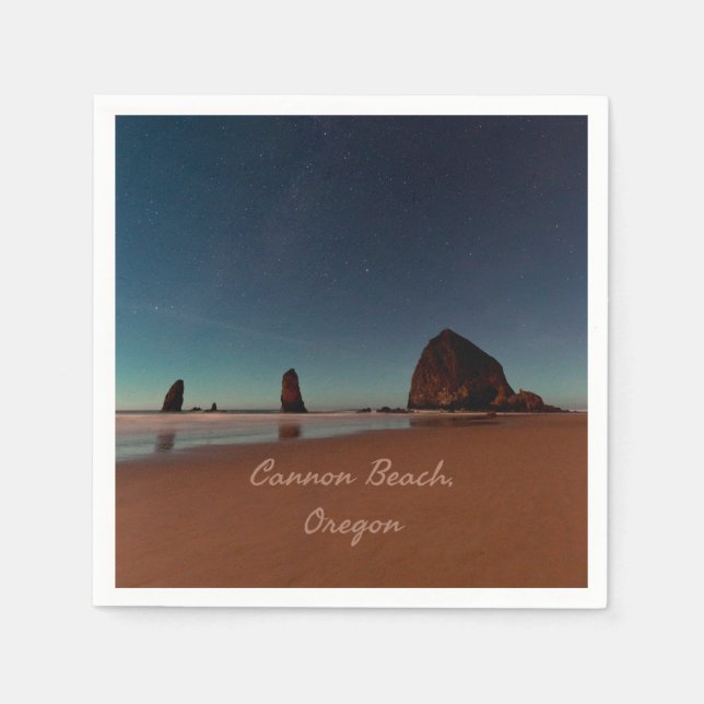 Cannon Beach Oregon Haystack Rock Napkin (Front)