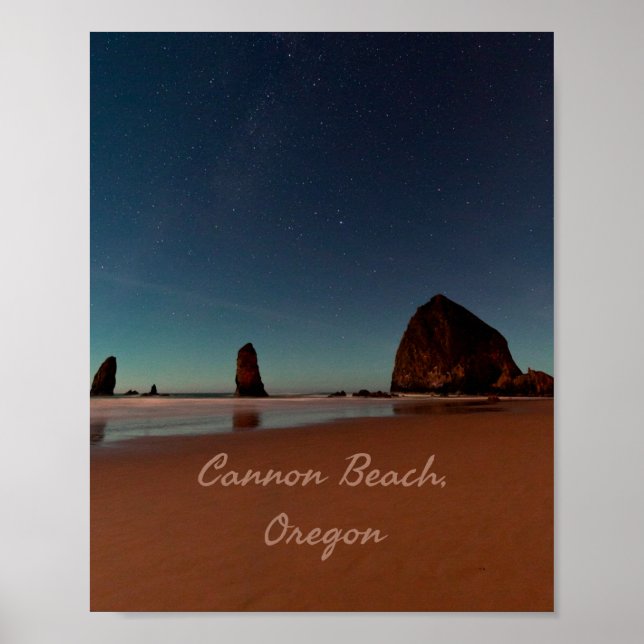Cannon Beach Oregon Haystack Rock Poster (Front)