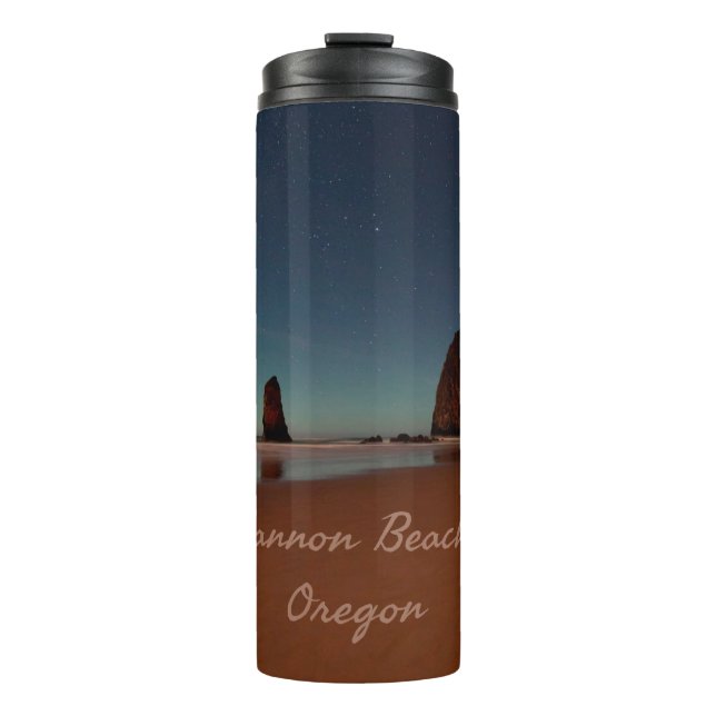 Cannon Beach Oregon Haystack Rock Thermal Tumbler (Front)