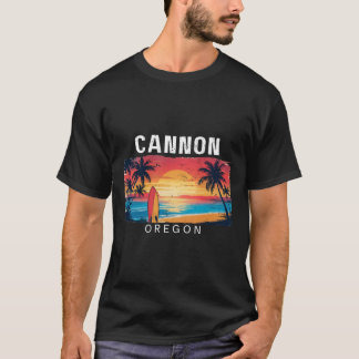Cannon Beach Oregon Men Women Surfing _1  T-Shirt