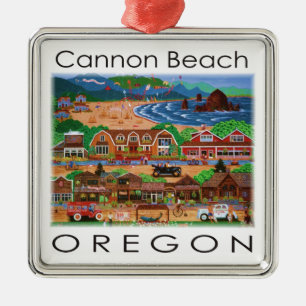 Cannon Beach ~ Oregon Metal Tree Decoration