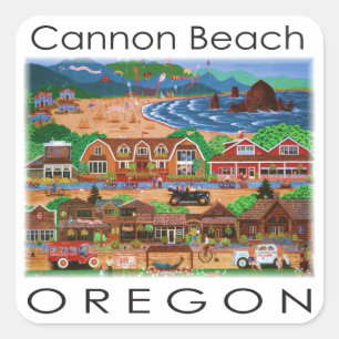Cannon Beach ~ Oregon Square Sticker