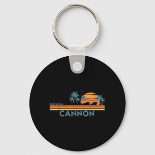 Cannon Beach Oregon Summer Vacation Vintage 70s Key Ring