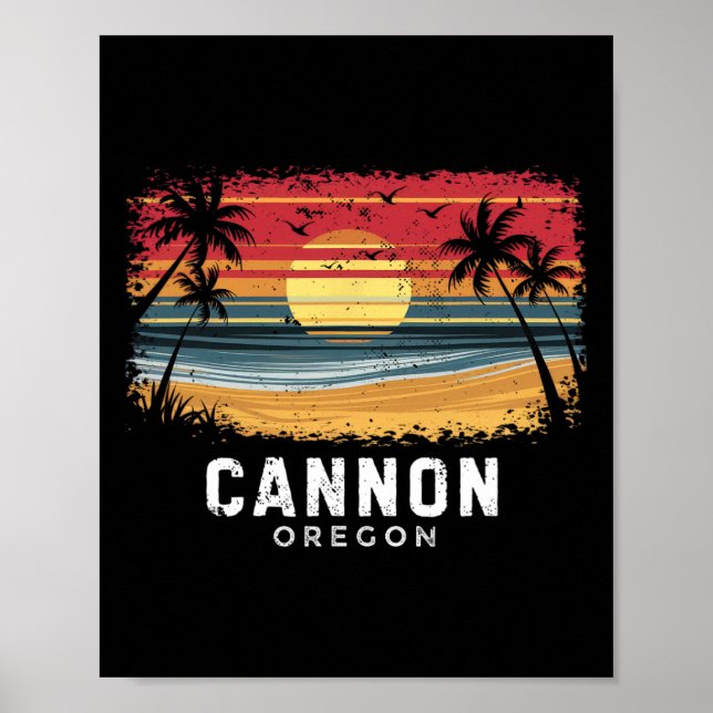 Cannon Beach Oregon Surfboard Beach  Poster (Front)