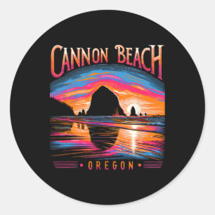 Cannon Beach Oregon Travel Summer Family Vacation Classic Round Sticker