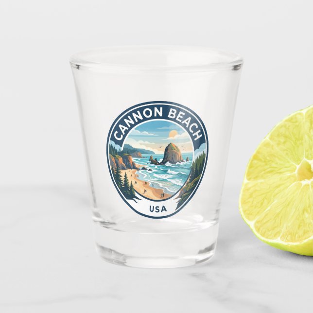 Cannon Beach USA Shot Glass (Front)