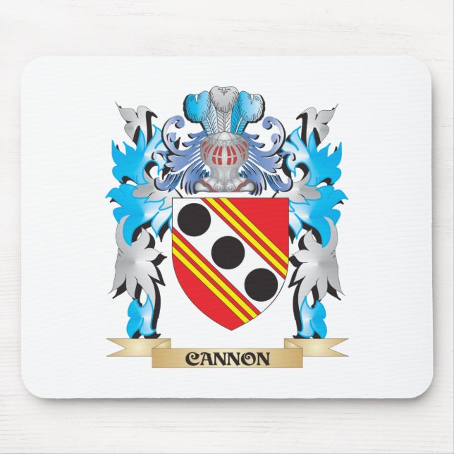 Cannon Coat of Arms - Family Crest Mouse Mat (Front)