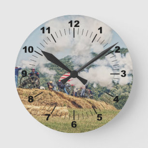 Cannon Fire  Round Clock