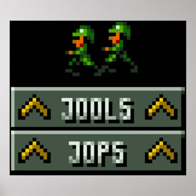 Cannon Fodder Heros Jools and Jops Retro DOS gam Poster (Front)