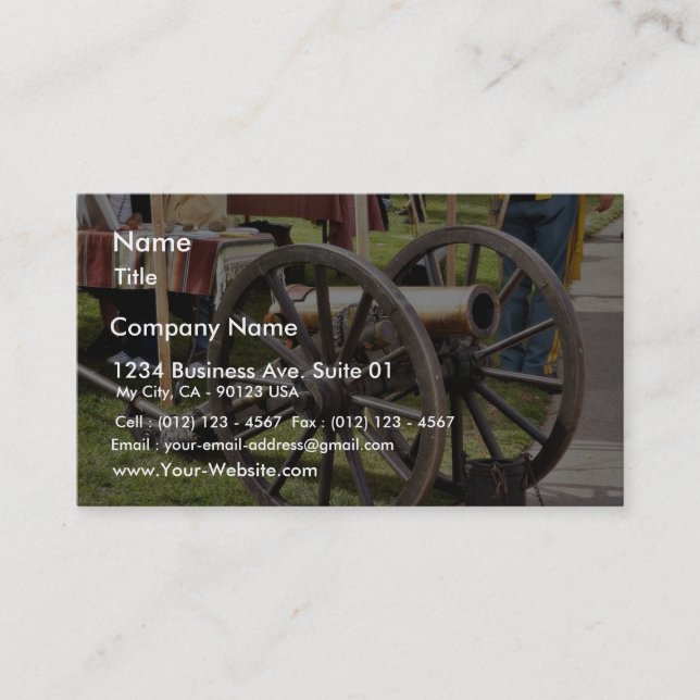 Cannon In Old Town San Diego Business Card (Front)