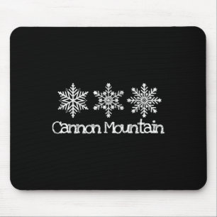 Cannon Mountain Franconia Notch Snowflakes Ski Ski Mouse Mat