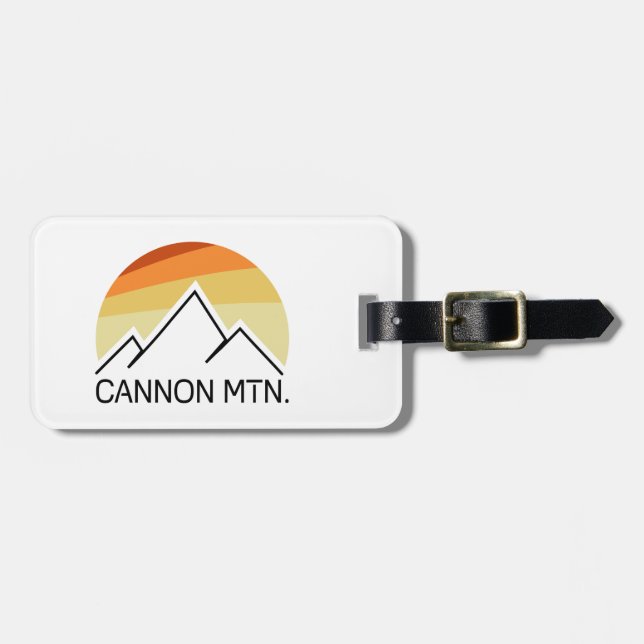 Cannon Mountain New Hampshire Retro Luggage Tag (Front Horizontal)