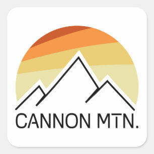 Cannon Mountain New Hampshire Retro Square Sticker
