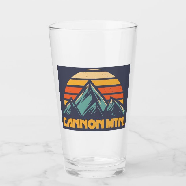 Cannon Mountain New Hampshire Retro Turquoise Glass (Front)