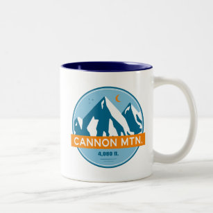 Cannon Mountain New Hampshire Stars Moon Two-Tone Coffee Mug