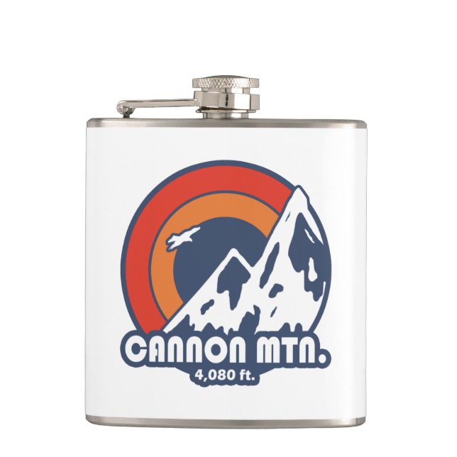 Cannon Mountain New Hampshire Sun Eagle Hip Flask (Front)