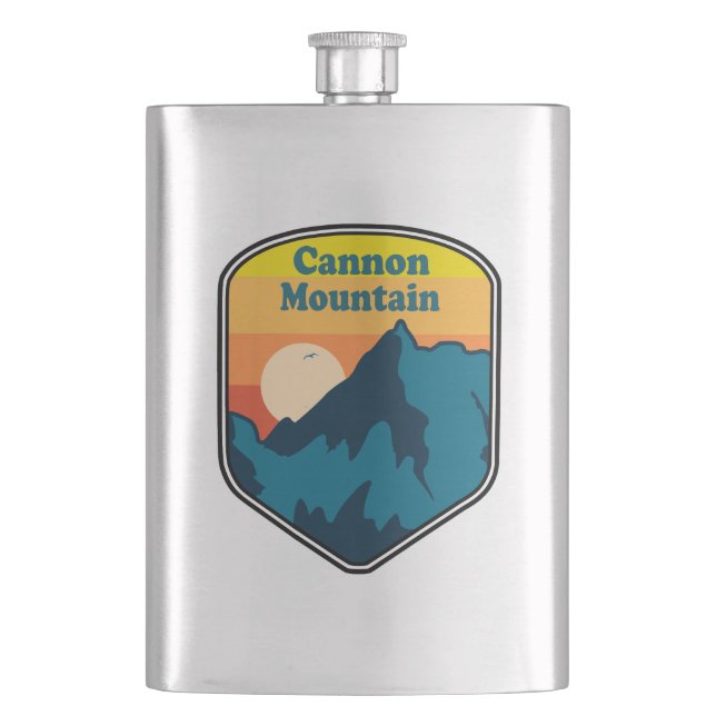 Cannon Mountain New Hampshire Sunrise Hip Flask (Front)