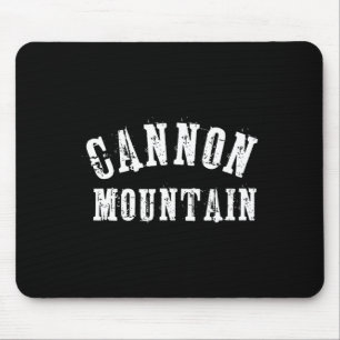 Cannon Mountain Rustic Grungy Artisan Bold Skier S Mouse Mat