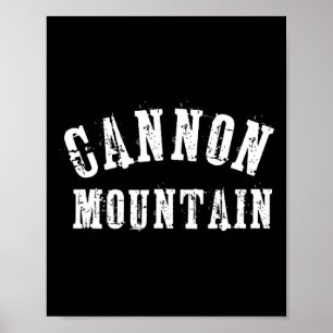 Cannon Mountain Rustic Grungy Artisan Bold Skier S Poster