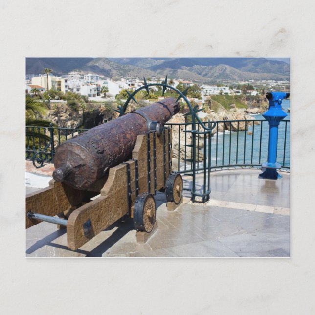 Cannon on Balcon de Europa in Nerja Postcard (Front)