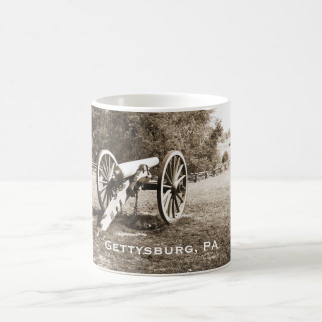 cannon on the Gettysburg Battlefield Coffee Mug (Center)