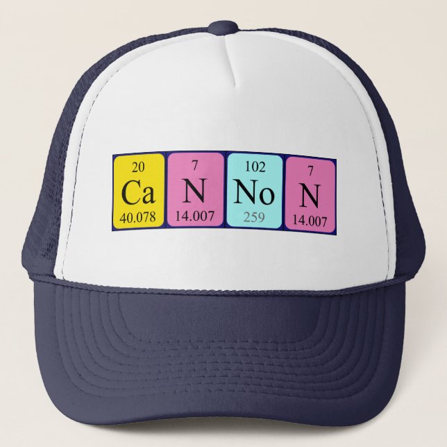 Cannon periodic table name hat (Front)