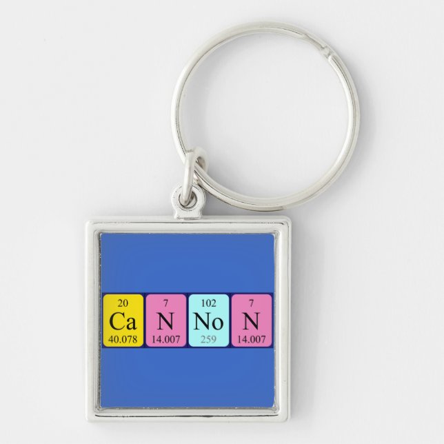 Cannon periodic table name keyring (Front)