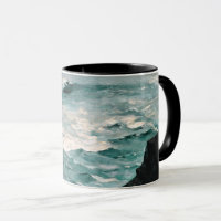 Cannon Rock, fine art by Winslow Homer Mug