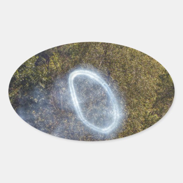 Cannon Smoke Ring Oval Sticker (Front)