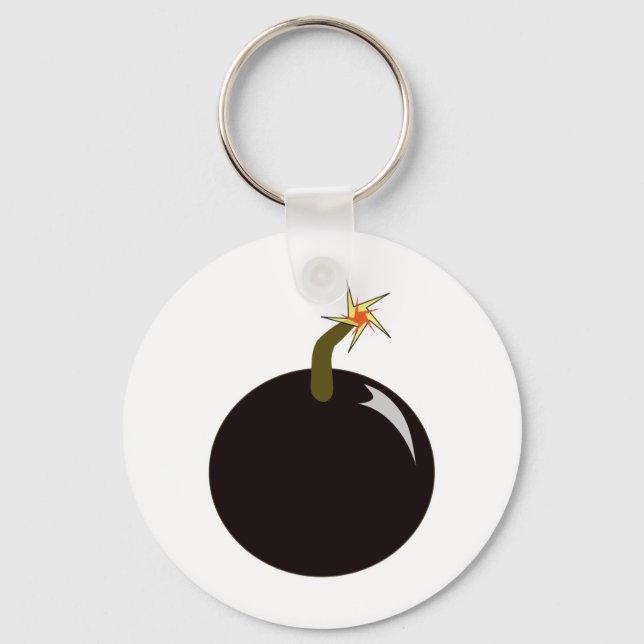 Cannonball Round Shot Bomb Cannon Ball Pirate Key Ring (Front)