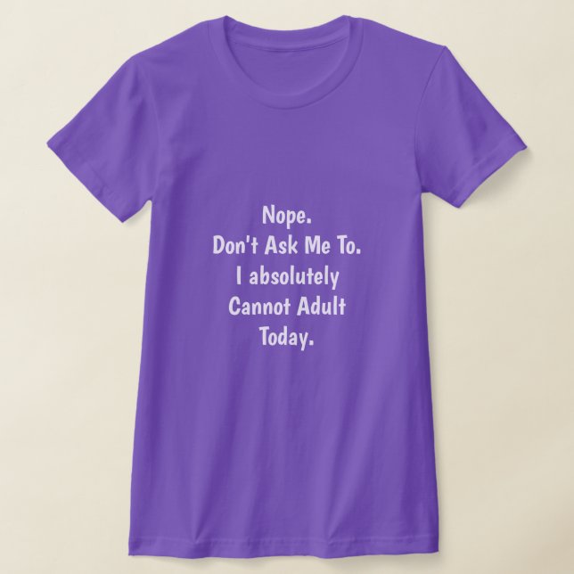 Cannot Adult T-Shirt (Laydown)