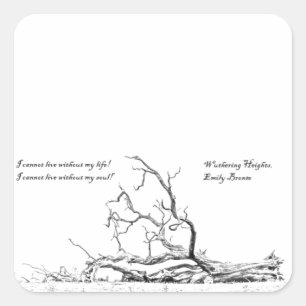 Cannot Live Without My Soul Wuthering Heights Square Sticker
