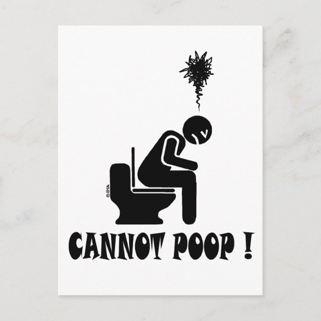 Cannot poop! postcard (Front)