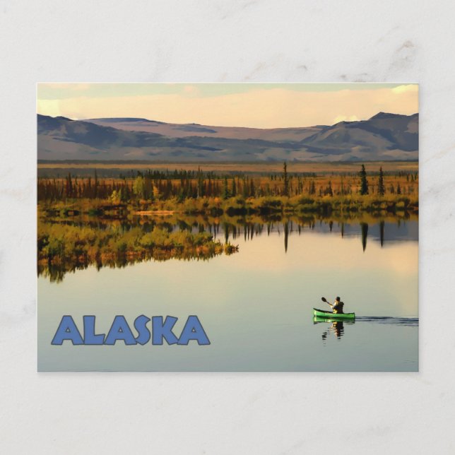 Canoe Alaska Postcard (Front)
