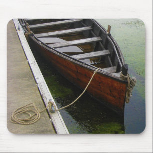 Canoe Boat Docked Mouse Mat
