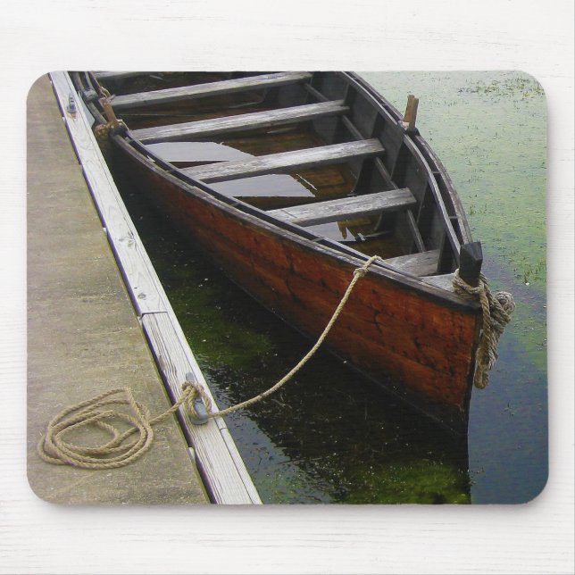 Canoe Boat Docked Mouse Mat (Front)