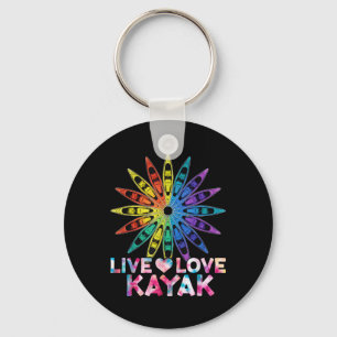 Canoe Boat Paddling Sport Kayaker Live Love Kayak Key Ring
