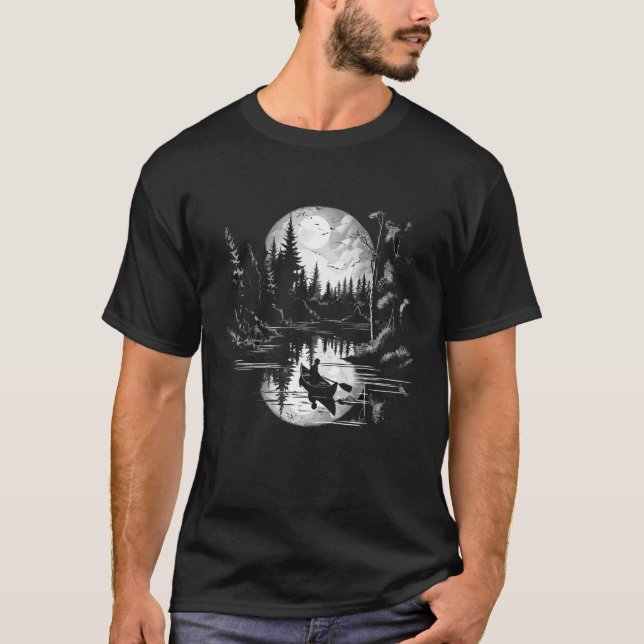 Canoe Canadian Canoeists Nature Canoe T-Shirt (Front)