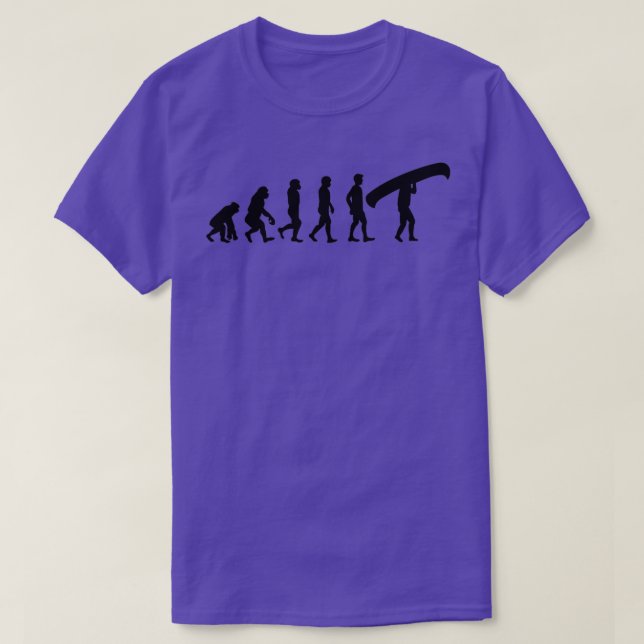Canoe Canoeing Canoeists Canoeing Evolution T-Shirt (Design Front)