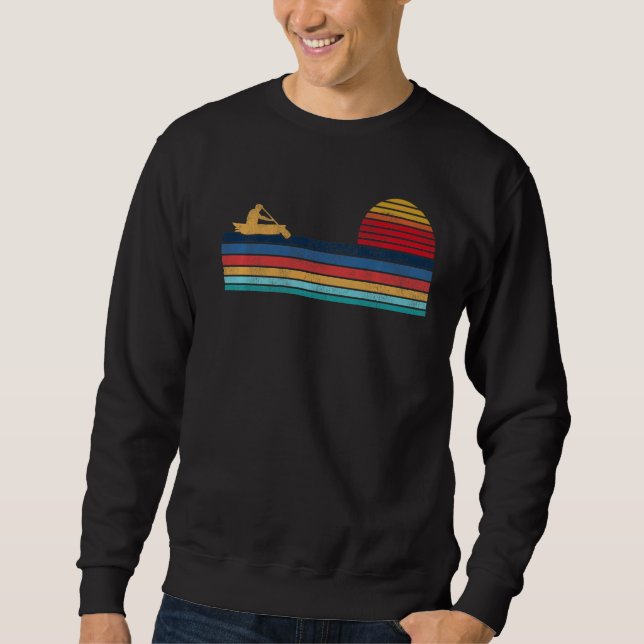 Canoe Canoeing Retro Vintage Sweatshirt (Front)